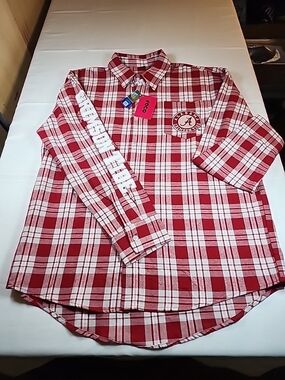 Foco Alabama Crimson Tide Plaid Button-Down Shirt